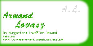 armand lovasz business card